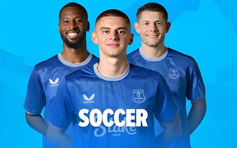 Soccer on Stake showing dynamic field action with fast ball movement.